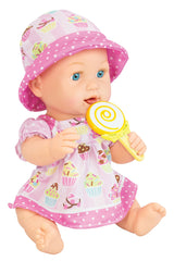 Amoura Interactive Doll 16 Inch Giggle & Treats Baby Doll with Sound Touch Reaction and Food Accessories
