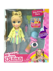 Diana Popstar 13 Inch Singing Doll Candy Town Edition with Microphone and Accessories Music Toy for Kids