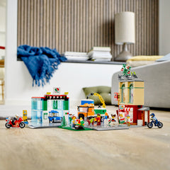 Lego City Town Center Building Set Modular City Playset with Shops and Vehicles Creative Construction Toy
