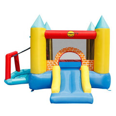 Happy Hop 4-in-1 Play Centre Jumping Castle with Slide Ball Pit and Basketball Hoop for Kids