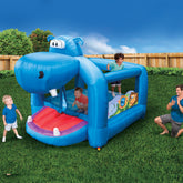 Banzai Happy Hippo Bouncer Kids Inflatable Jumping Play Center