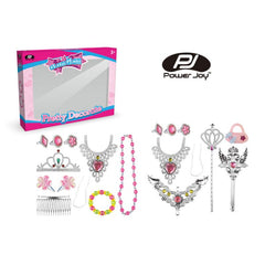 Power Joy Glam Glam Princess Jewelry Gift Box Dress-Up Accessories Role Play Set Gift for Kids