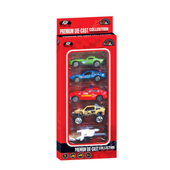 Power Joy Vroom Vroom 5-Pack Diecast Toy Cars 1:64 Scale Collectible Set for Kids