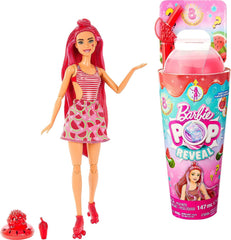 Barbie Pop Reveal Juicy Fruit Watermelon Surprise Doll Unboxing Toy for Kids