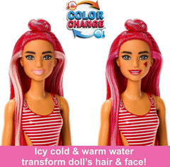 Barbie Pop Reveal Juicy Fruit Watermelon Surprise Doll Unboxing Toy for Kids