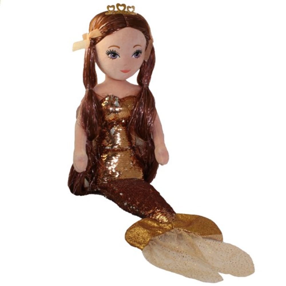 TY Mermaids Sequin Reversible Ginger Brown Regular