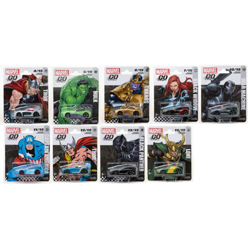 Marvel Jo Racing Wave 1 Mqas 3 Inch - Designs Assorted, Sold Individually (Random Selection)