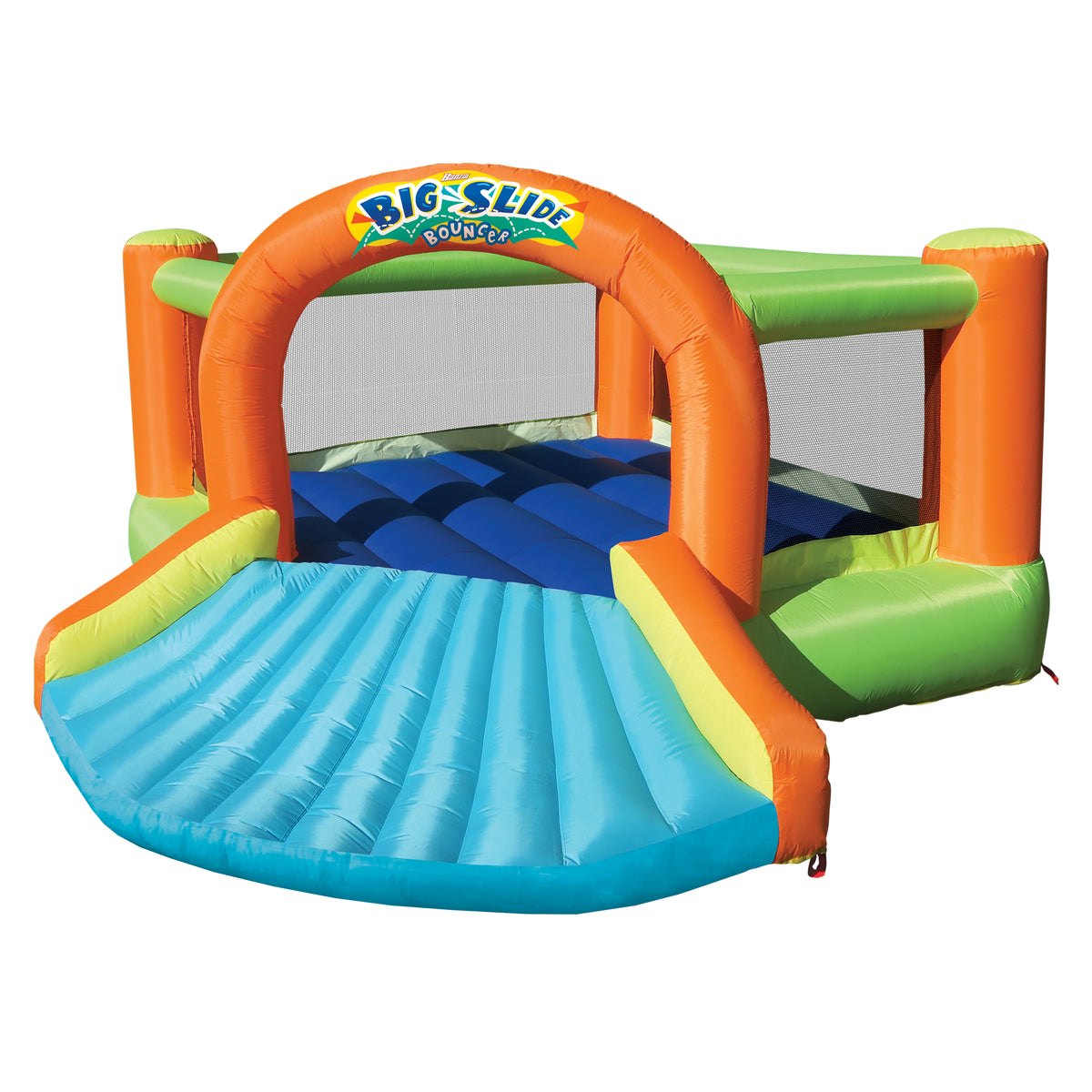 Banzai Big Slide Bouncer Inflatable Bounce House with Slide  Outdoor Play Center for Kids