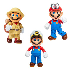 Super Mario Odyssey 4 Inch Action Figures Nintendo Collectible Mario Game Characters 3-pieces Set