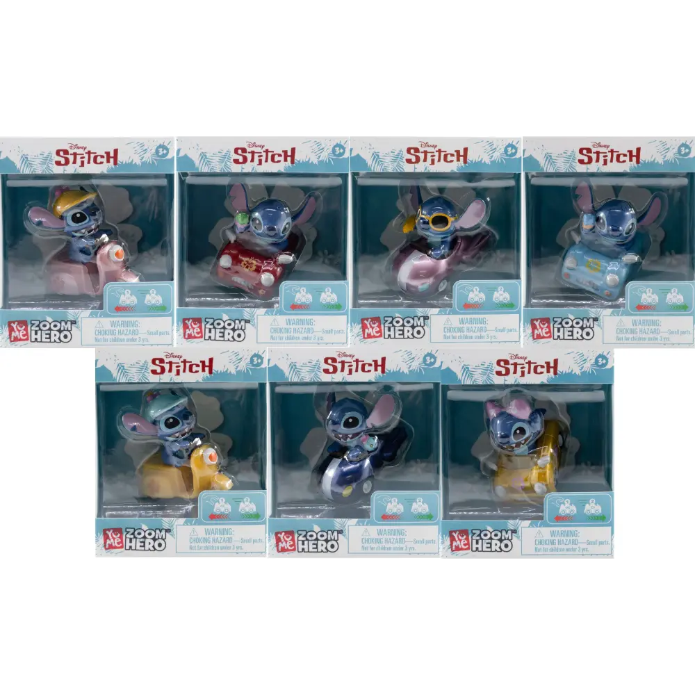 Lilo Stitch Zoom Hero Pullback 7asst