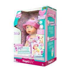 Amoura Interactive Doll 16 Inch Giggle & Treats Baby Doll with Sound Touch Reaction and Food Accessories