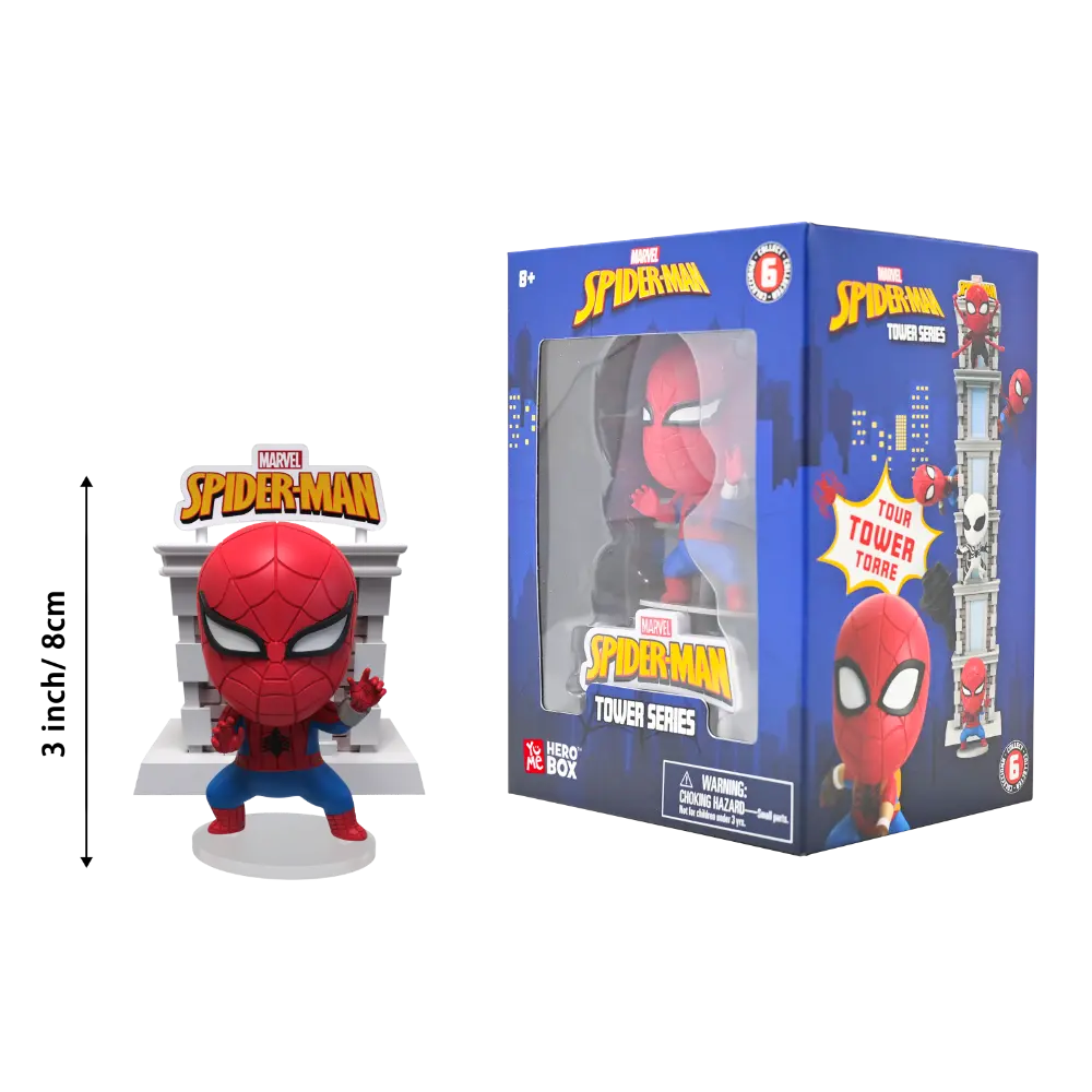 Spider-Man Tower Series with Window Box 6asst