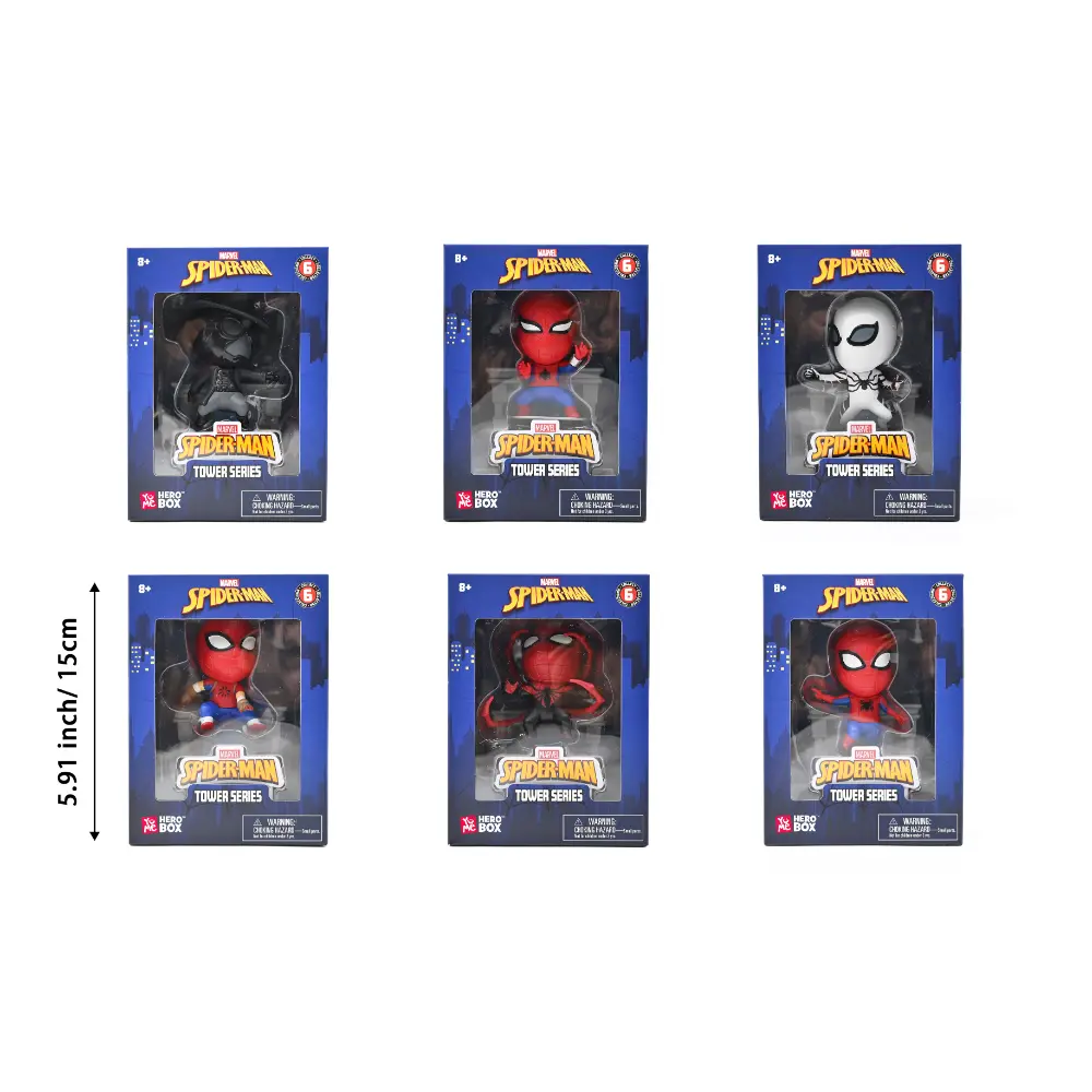 Spider-Man Tower Series with Window Box 6asst