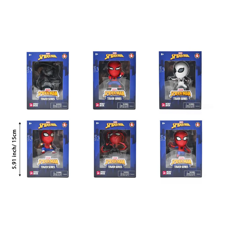Spider-Man Tower Series with Window Box 6asst