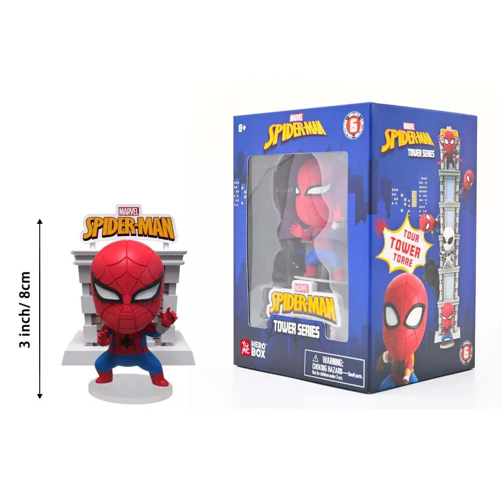 Spider-Man Tower Series with Window Box 6asst