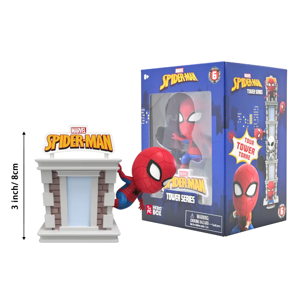 Spider-Man Tower Series with Window Box 6asst
