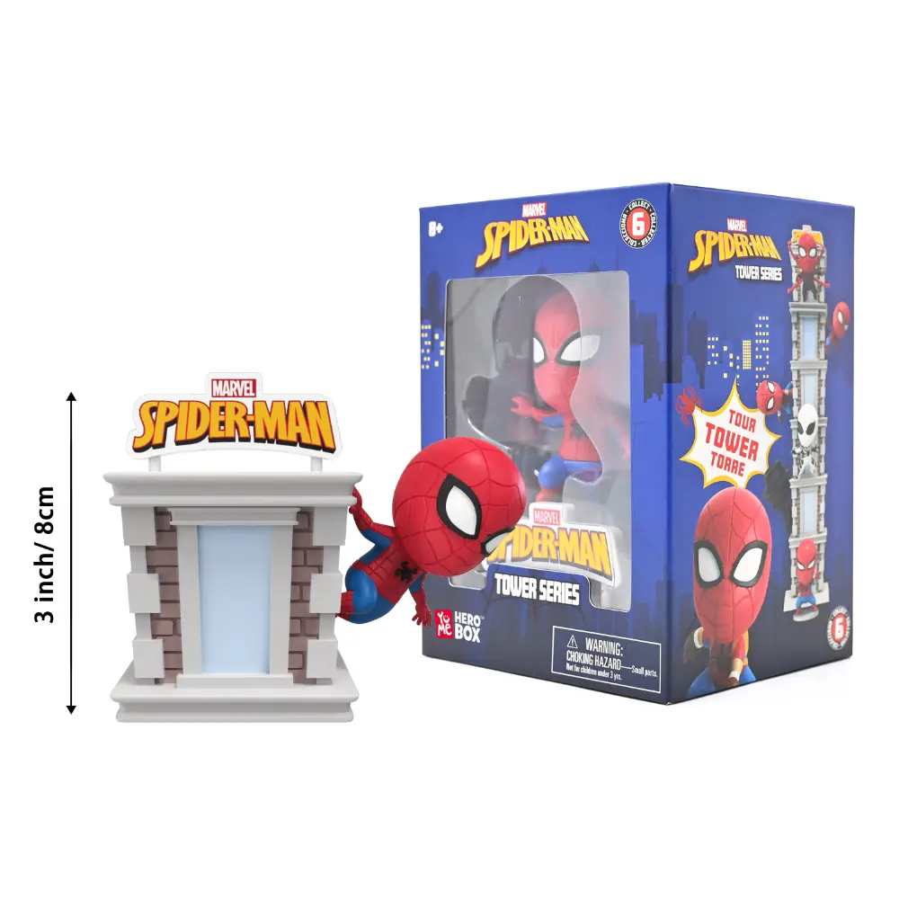 Spider-Man Tower Series with Window Box 6asst