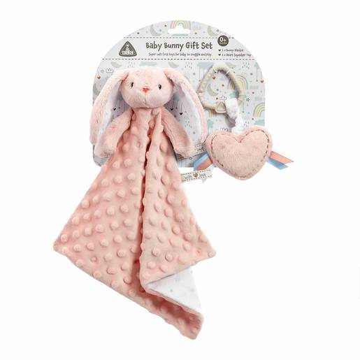 Early Learning Centre Baby Plush Pink Bunny Gift Set Soft Toy Collectible Baby Comfort Plush