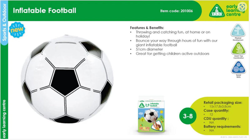 Sports & Outdoor ELC Inflatable Football