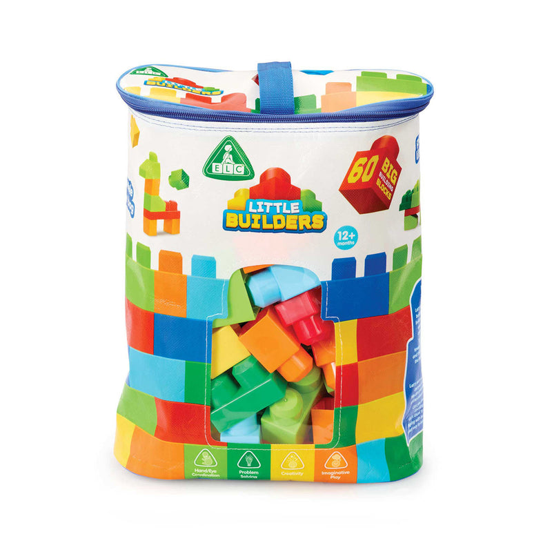 Early Learning Centre ELC Littel Builder Big Building Blocks Colour Bag 60 Pieces