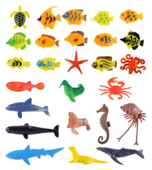 Power Joy Animal Worldz Sea World 10-Piece Set - Ocean Animal Figure Toys for Kids