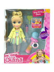 Diana Popstar 13 Inch Singing Doll Candy Town Edition with Microphone and Accessories Music Toy for Kids