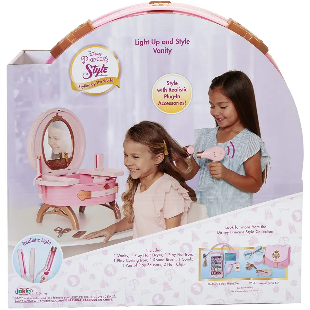 Disney Princess Style Travel Vanity Set Battery Operated