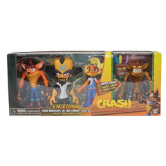 Crash Bandicoot 11cm Action Figure 4-Pack with Coco, Cortex, Golden Crash and Aku Aku Mask