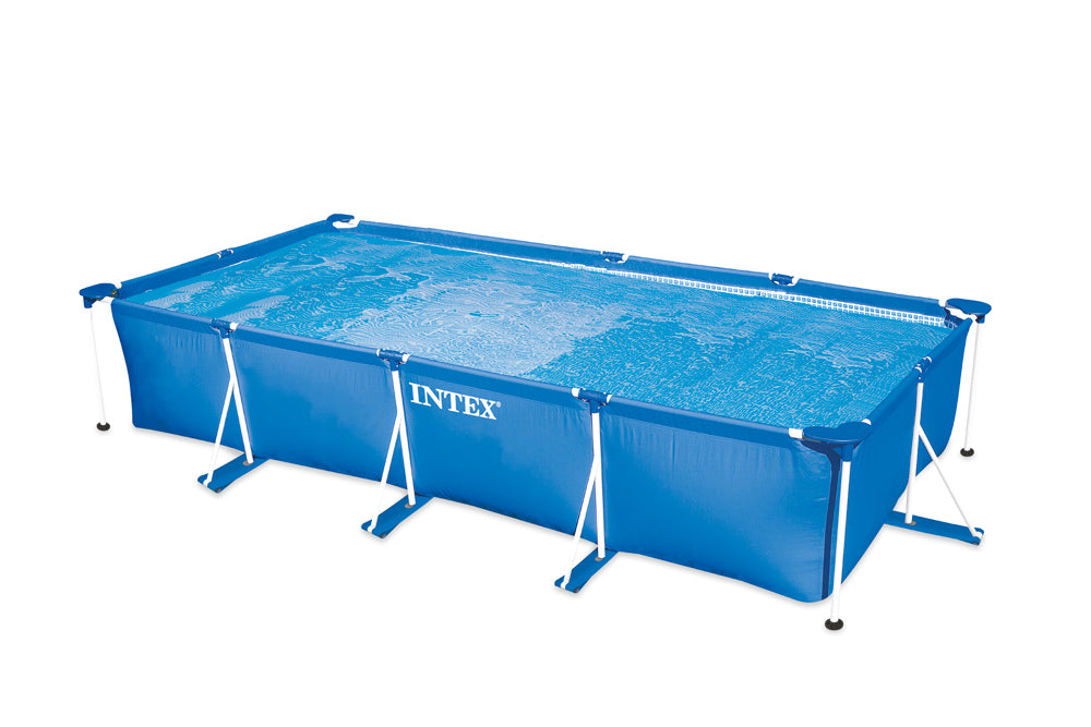 Intex Rectangular Frame Pool Durable Steel Frame Above Ground Outdoor Swimming Pool