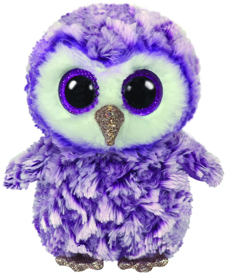 TY Beanie Boos Owl Monlait Purple Med 9 Inch