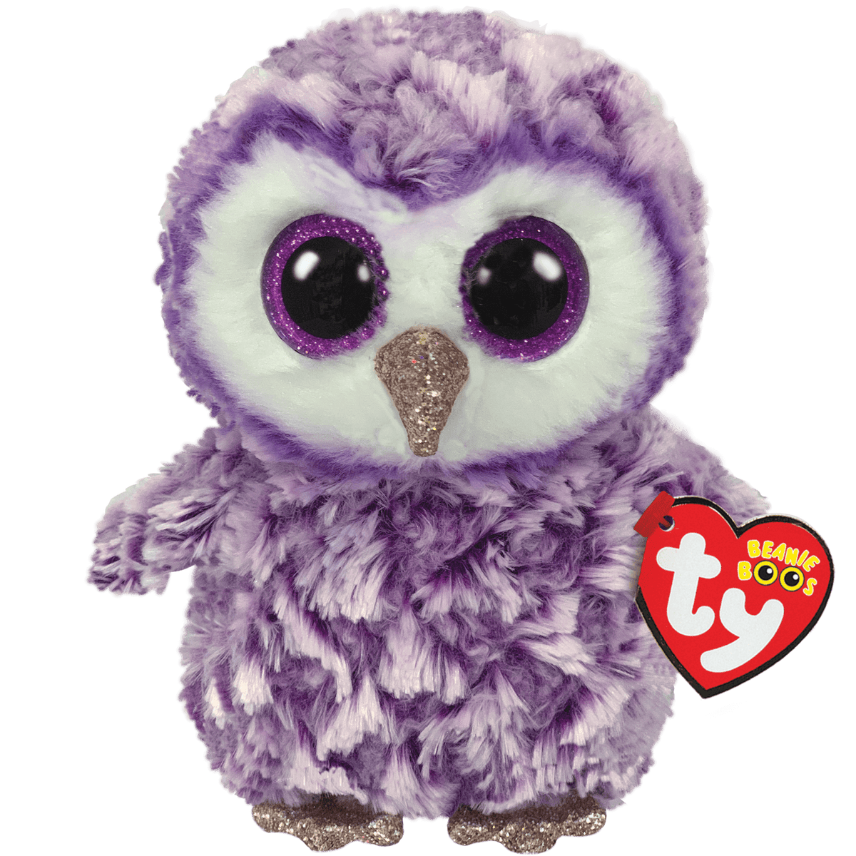 TY Beanie Boos Owl Monlait Purple Med 9 Inch