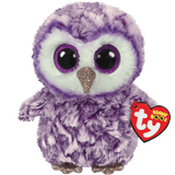 TY Beanie Boos Owl Monlait Purple Med 9 Inch