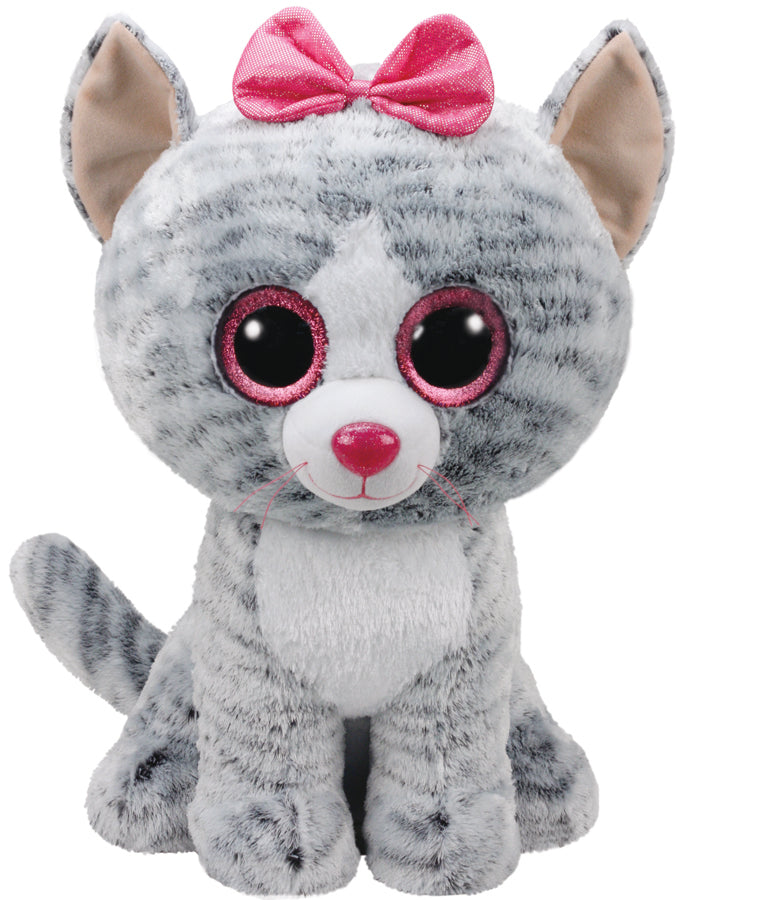 تاي Beanie Booإس قطة كيكي رمادي كبير ١٧ إنش