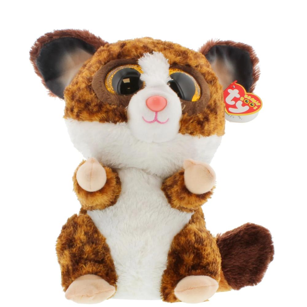TY Beanie Boos Bosh Bibi Binki Brown Med 9 Inch