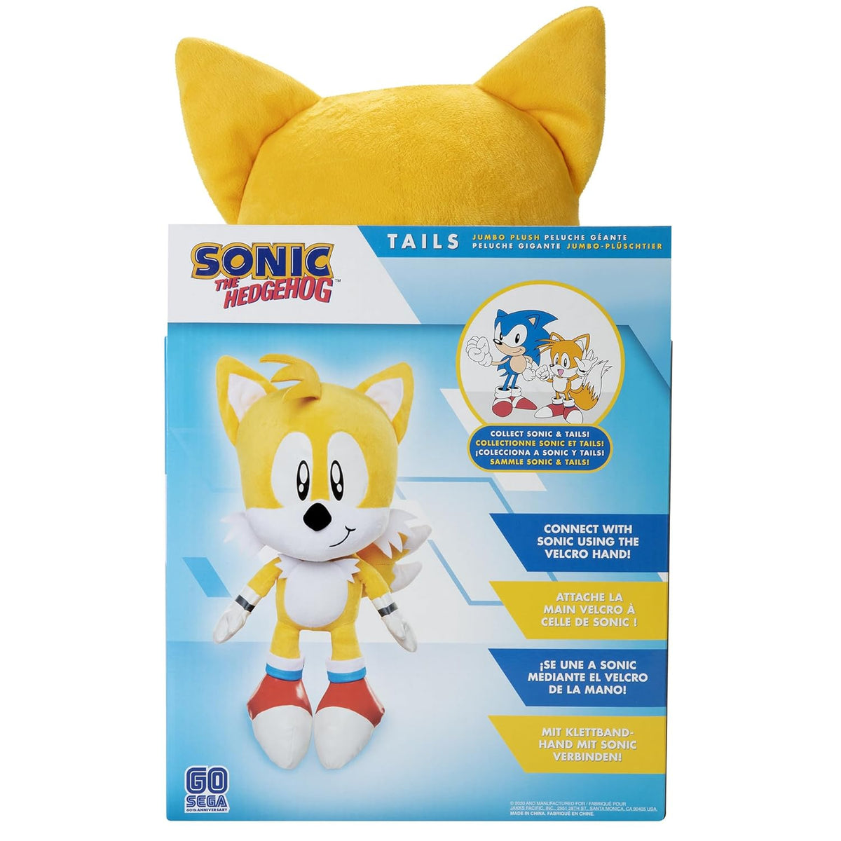 Sonic the Hedgehog Jumbo Tails Plush 20 Inch Soft Toy