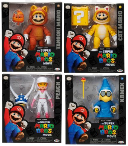 Super Mario Movie Deluxe Figure 13cm 4 Assorted Wave 2 Collectible Action Figure Set