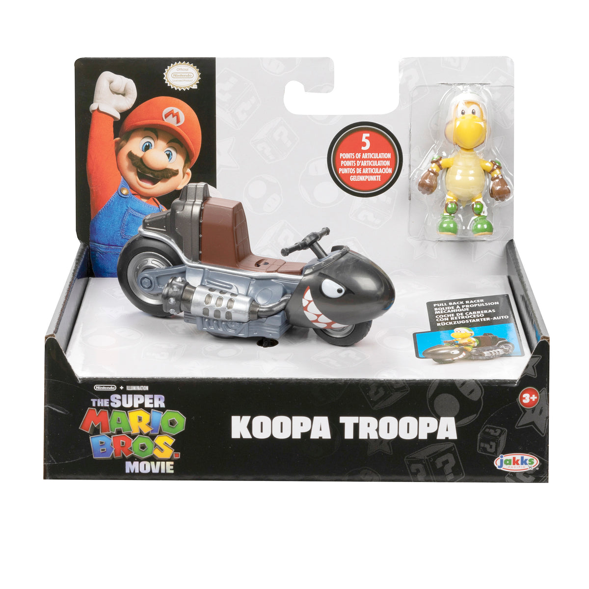 Super Mario Movie 6cm Figure with Kart 4 Assorted Collectible Set Mini Vehicle Pack