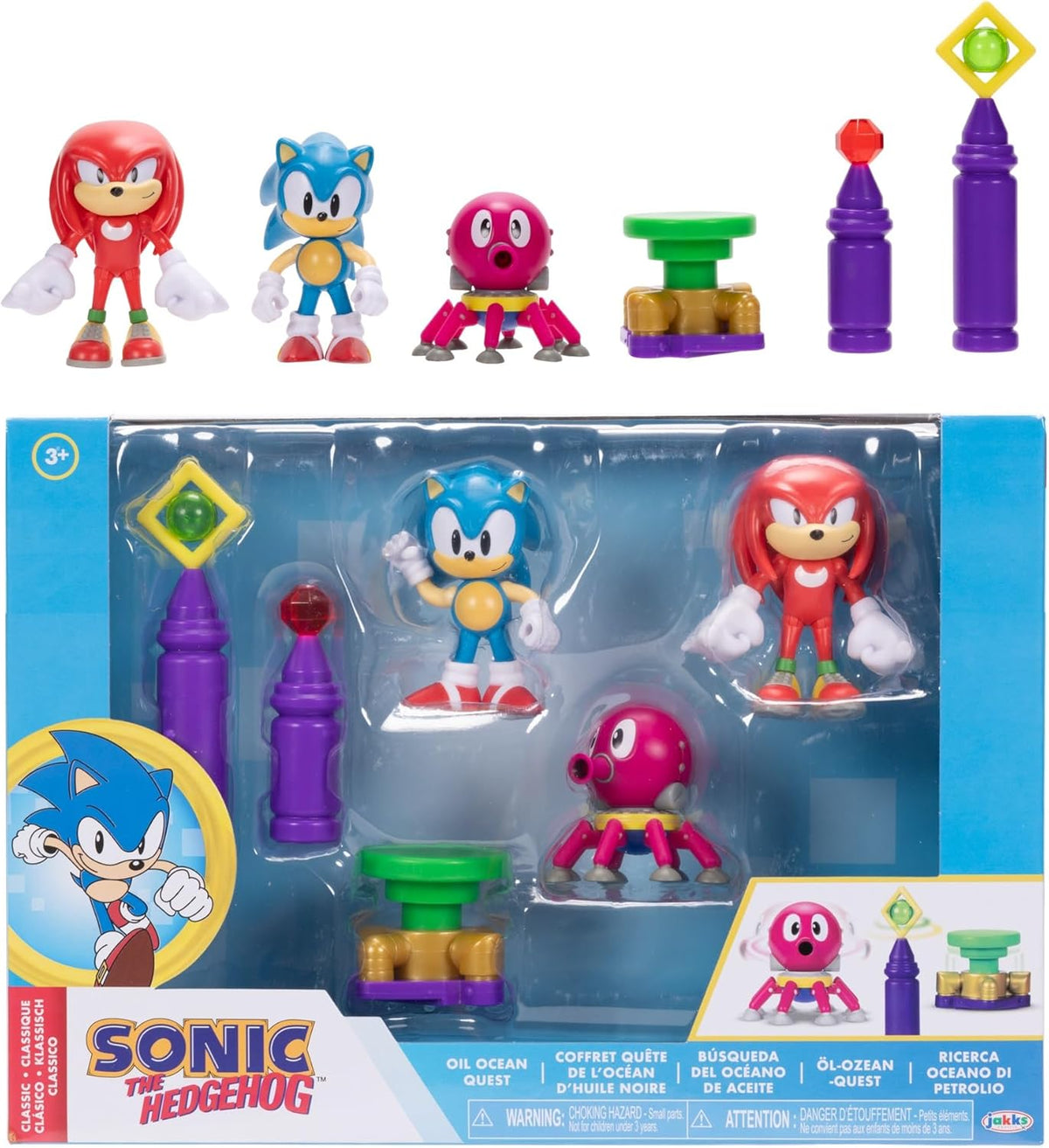مجموعة لعب Sonic the Hedgehog ديوراما Oil Ocean Quest بحجم 2.5 بوصة للأطفال