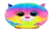 Ty Puffies Gizmo Cat Plush – Rainbow