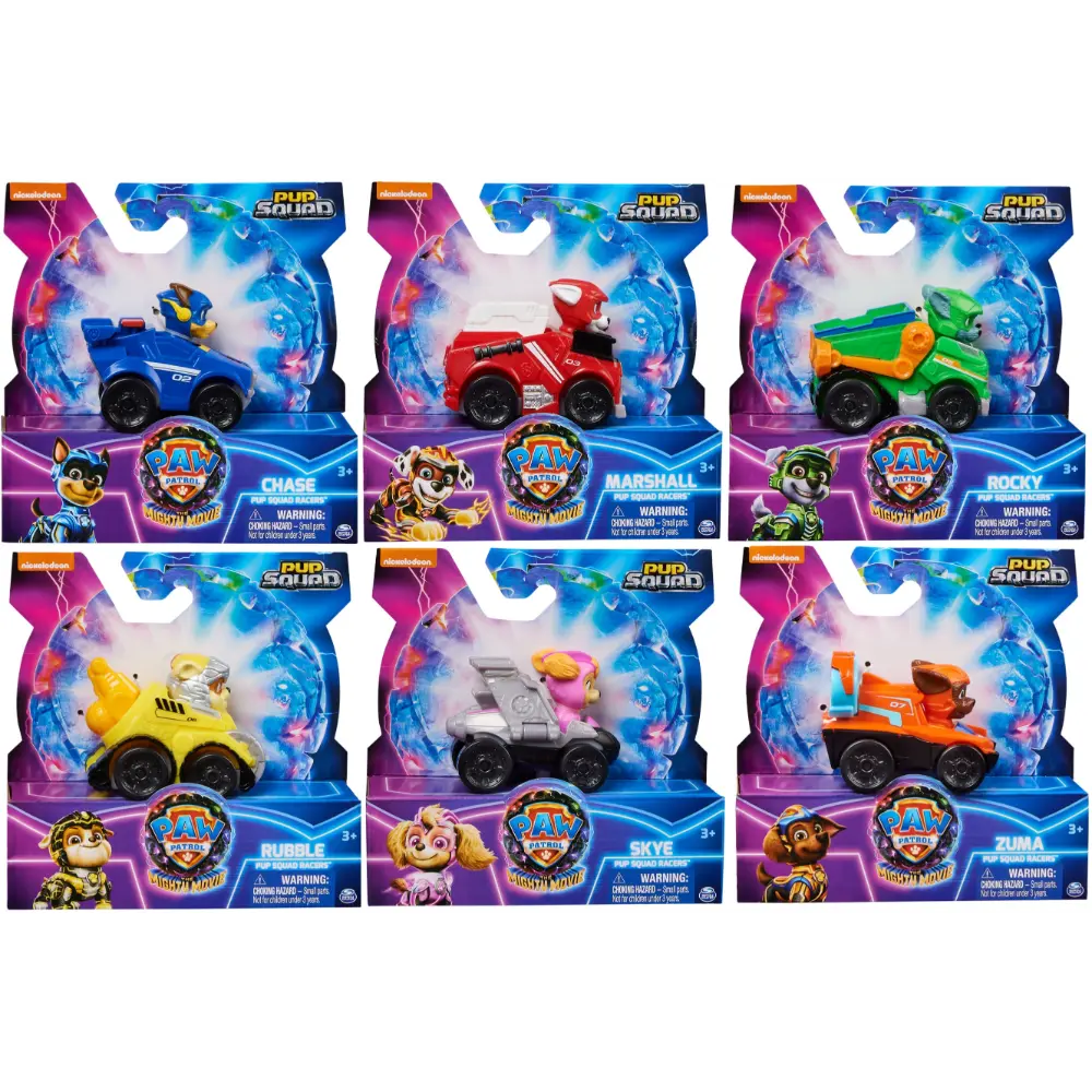 Pawpatrol Pup Squad Racers 2Inch 6Asst