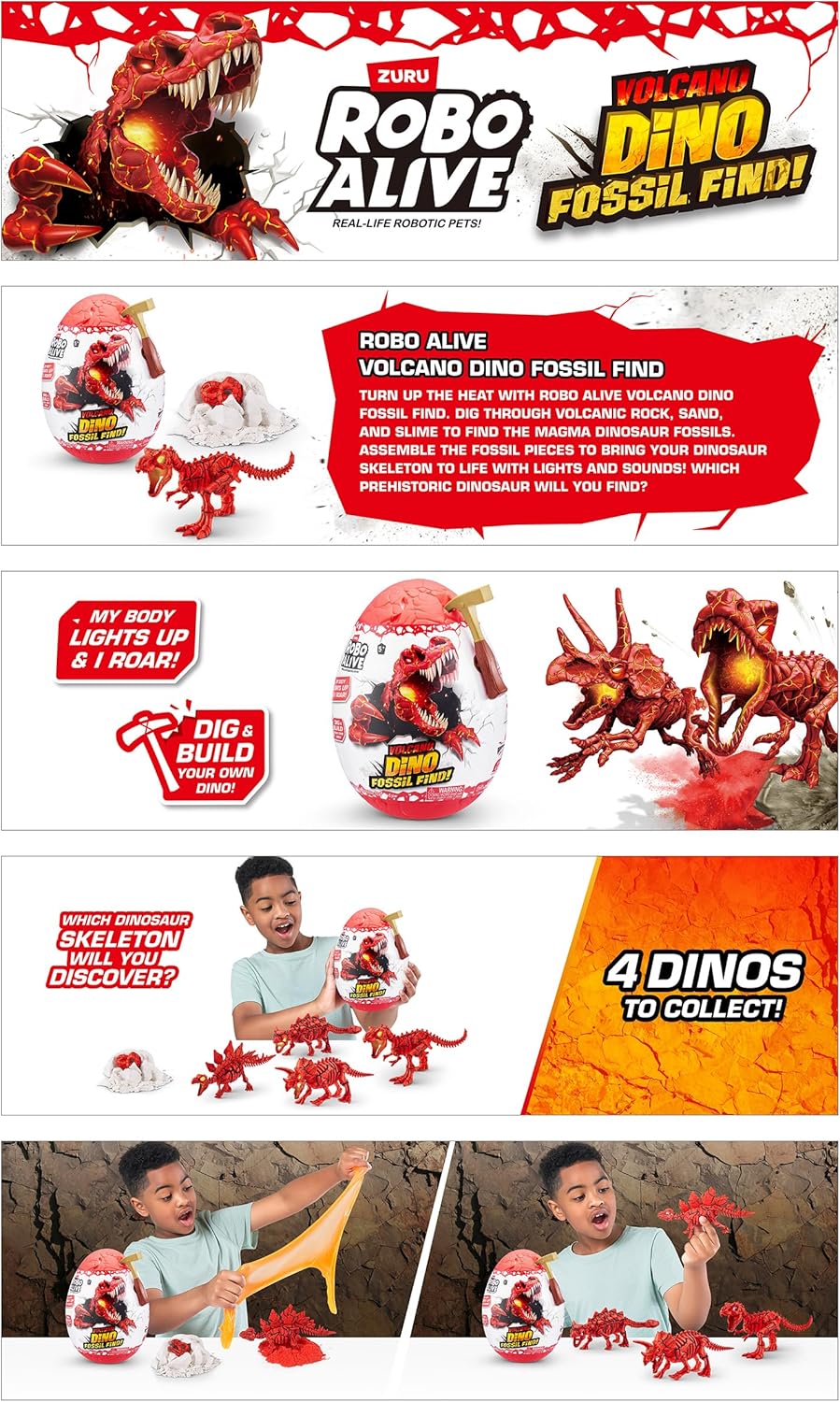 Robo Alive Surprise Egg Dinosaur Fossil Series 2