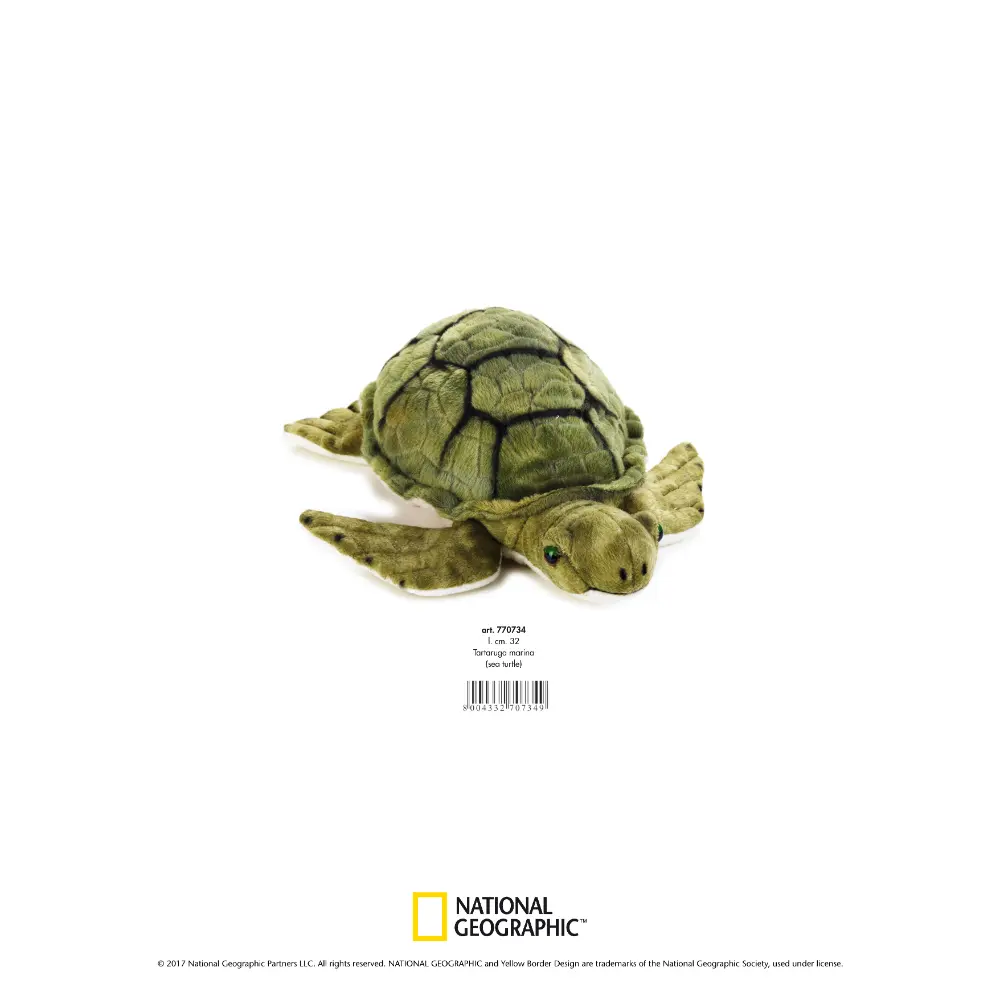 Natgeo Plush Premium Turtle 10 Inch