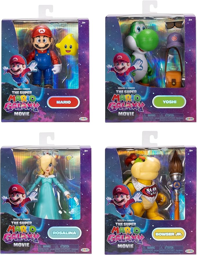 Super Mario Movie 2 Figure 5cm 4 Assorted Wave 1 Collectible Action Figure Set