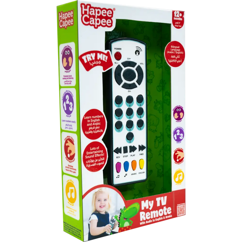 Hapee Capee My TV Controller English Arabic Battery Operated