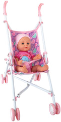 Baby Amoura Deluxe Set 14 Inch Doll Playset with Stroller and Bed with Accessories S1