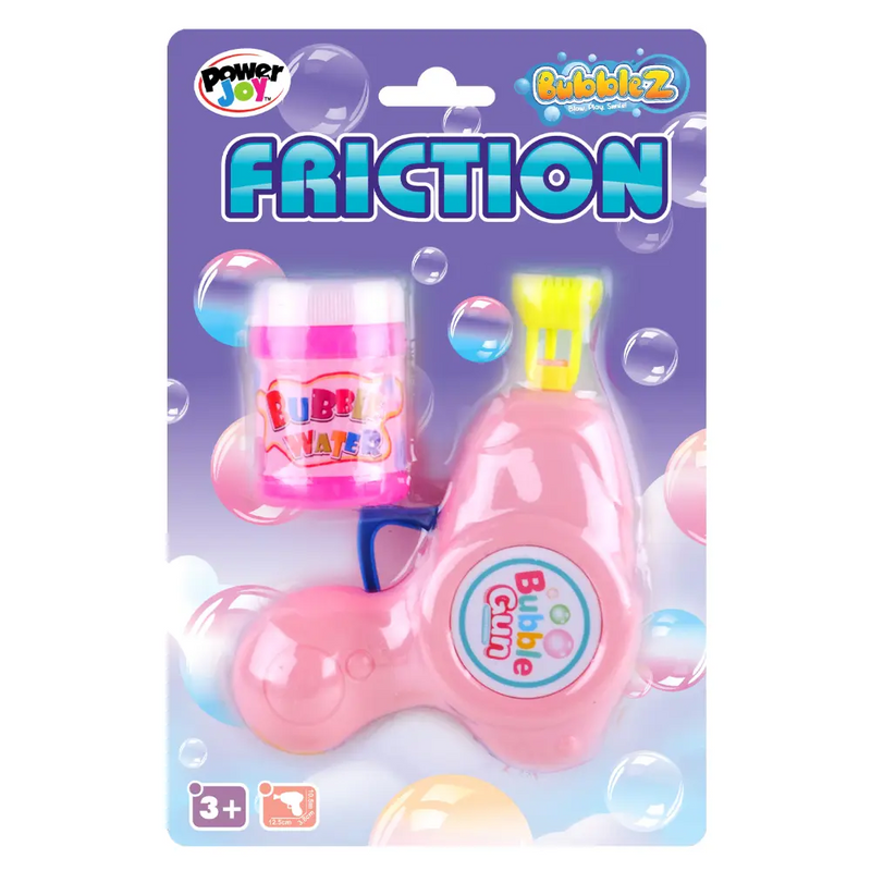 Power Joy Bubble Friction Mini Gun Asst