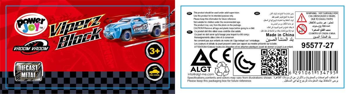 Vroom Vroom Power Joy Vroom Diecast Viperz Block Vehicles