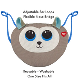 TY Mask Husky Slush Gray Woc