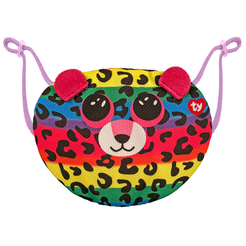 TY Beanie Boo Mask Leopard Dotty Multicolor Plush Face Mask Toy