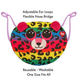 TY Beanie Boo Mask Leopard Dotty Multicolor Plush Face Mask Toy